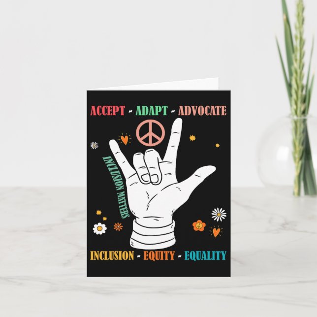 Inclusion Problems Autism Awareness Teacher Inspir Card (Front)