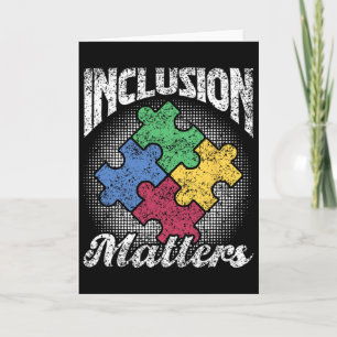 Inclusion Problems Autist Support Autistic Autists Card