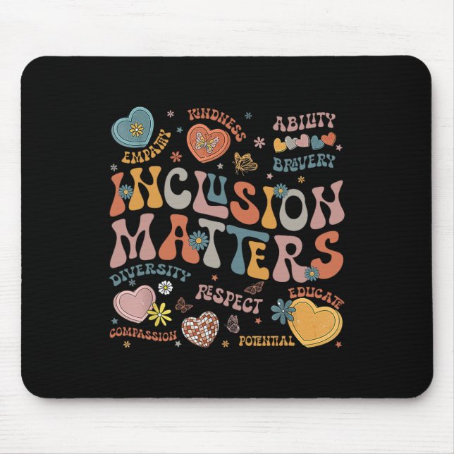 Inclusion Problems Shirt Autism Awareness Special  Mouse Mat (Front)