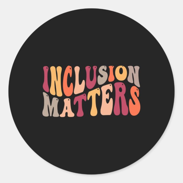 Inclusion Problems Special Education Autism Awaren Classic Round Sticker (Front)