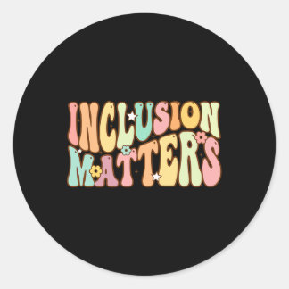 Inclusion Problems Special Education Autism Awaren Classic Round Sticker