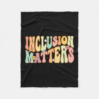 Inclusion Problems Special Education Autism Awaren Fleece Blanket