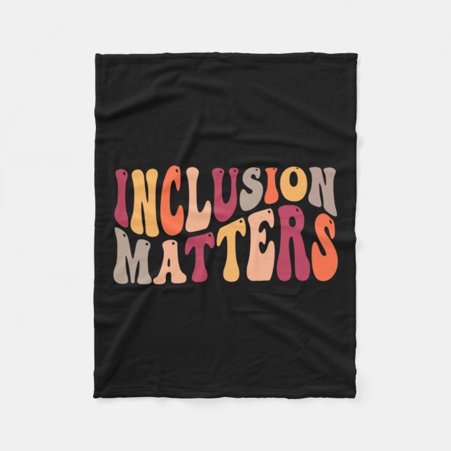Inclusion Problems Special Education Autism Awaren Fleece Blanket (Front)