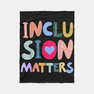 Inclusion S Autism Awareness Special Education Tea Fleece Blanket