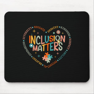 Inclusion S Heart Puzzle Advocacy Raglan Baseball Mouse Mat