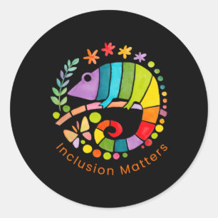 Inclusion S Rainbow Chameleon And Merch Sticker
