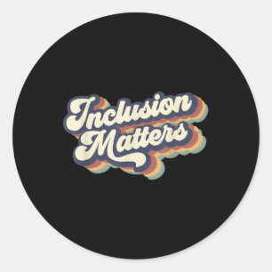 Inclusion S Retro Special Education Teacher Women  Classic Round Sticker