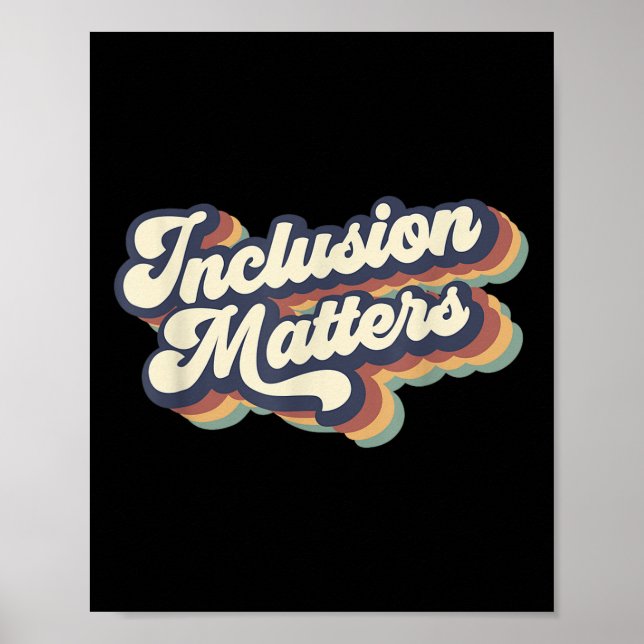 Inclusion S Retro Special Education Teacher Women  Poster (Front)