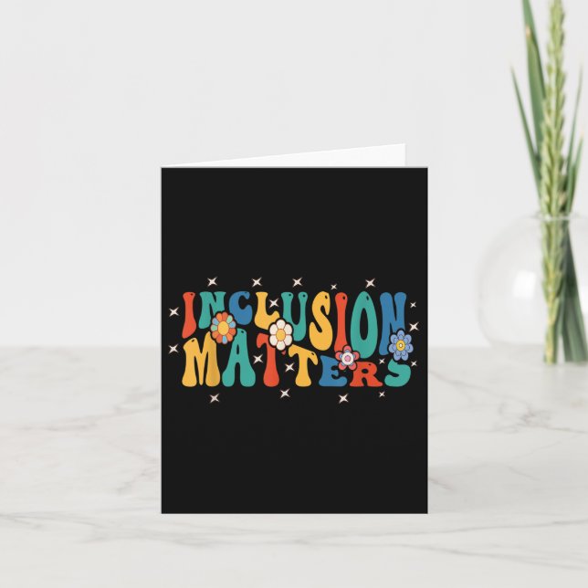 Inclusion S Special Education Autism Awareness Tea Card (Front)