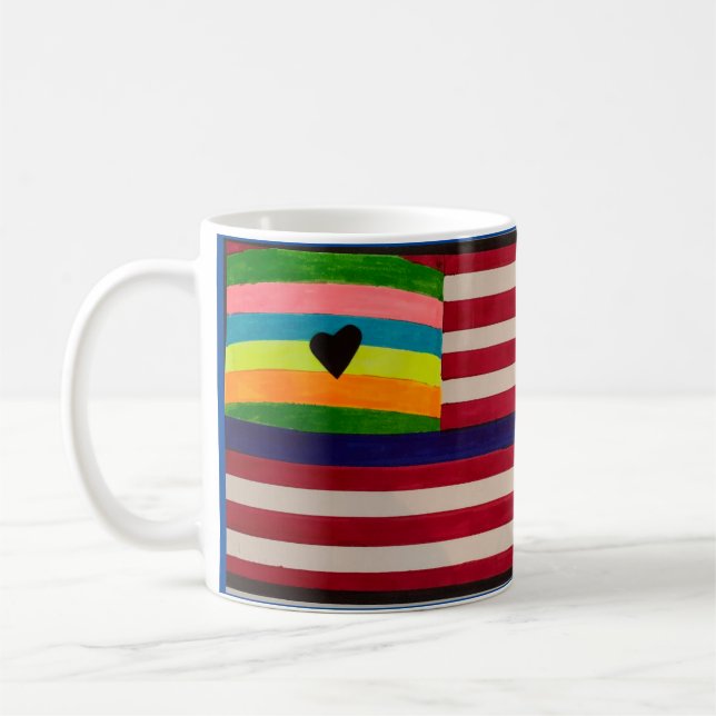 Inclusive American flag mug (Left)