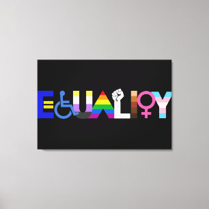 Inclusive Equality Flag Dark Canvas Print