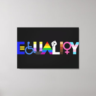 Inclusive Equality Flag Dark Canvas Print