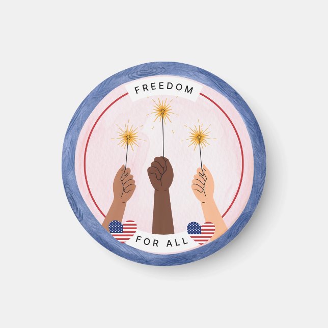 Inclusive Fourth of July - Freedom for All Magnet (Front)