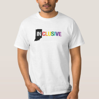 Inclusive Indiana | White T-Shirt, Full Colour T-Shirt