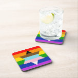 Inclusive Jewish Pride coaster<br><div class="desc">Jewish Inclusive Pride Flag coaster</div>