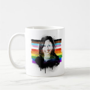 Inclusive Kamala Harris Pride Graffiti Coffee Mug
