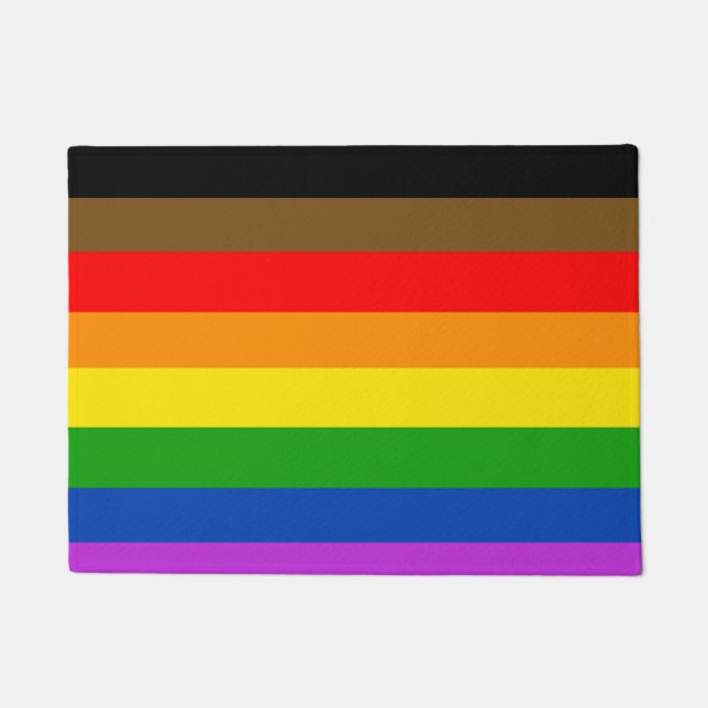 Inclusive LGBT Pride Flag Doormat (Front)