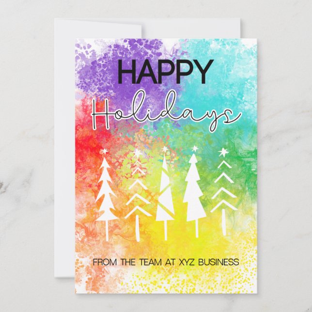 Inclusive LGBTQ Friendly Business Holiday Card (Front)