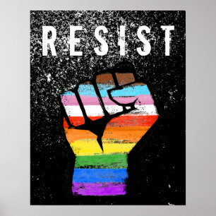 Inclusive Progress Pride Fist Poster
