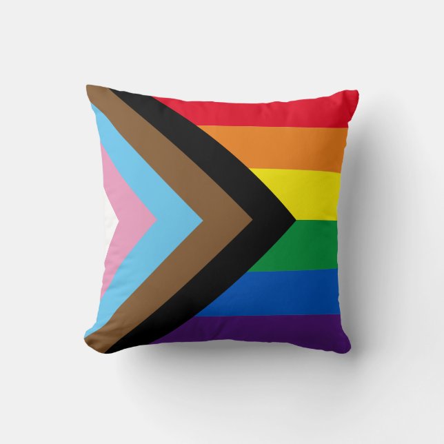 Inclusive rainbow Lgbtq gay diversity flag Cushion (Front)