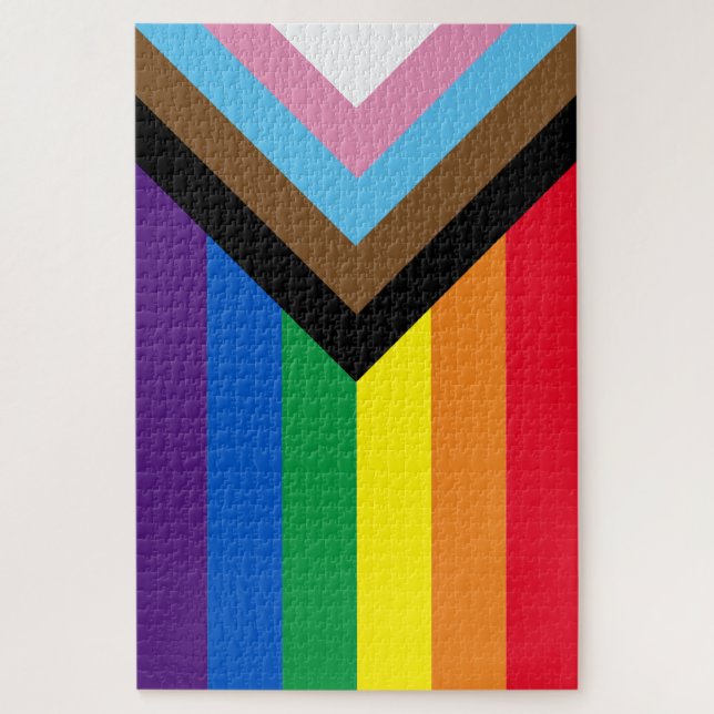 Inclusive rainbow Lgbtq gay diversity flag Jigsaw Puzzle (Vertical)