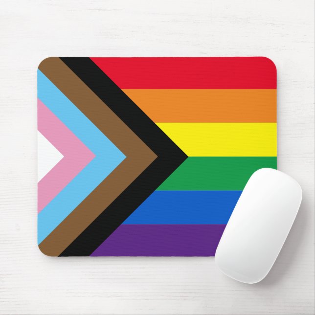 Inclusive rainbow Lgbtq gay diversity flag Mouse Mat (With Mouse)