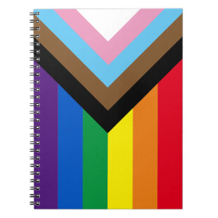 Inclusive rainbow Lgbtq gay diversity flag Notebook