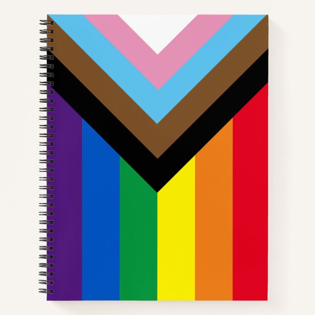 Inclusive rainbow Lgbtq gay diversity flag Notebook (Front)
