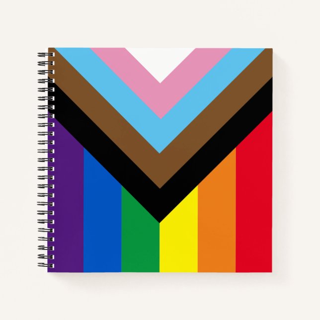 Inclusive rainbow Lgbtq gay diversity flag Notebook (Front)