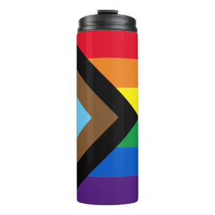 Inclusive rainbow Lgbtq gay diversity flag Thermal Tumbler