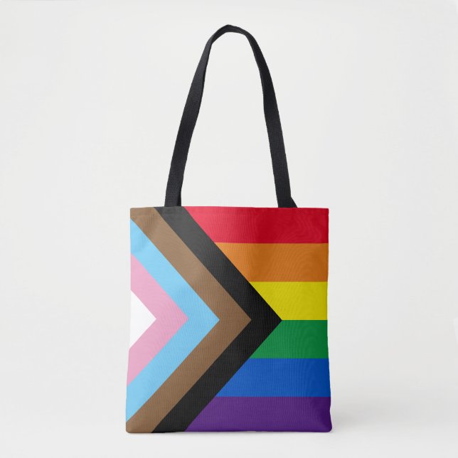 Inclusive rainbow Lgbtq gay diversity flag Tote Bag (Front)