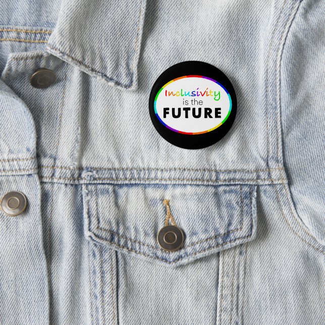 Inclusivity is the FUTURE Neurodiversity Awareness 6 Cm Round Badge (In Situ)