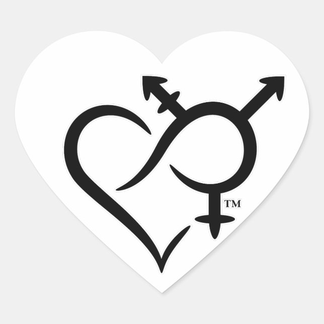 Inclusivity & Love Symbol Heart Sticker (Front)