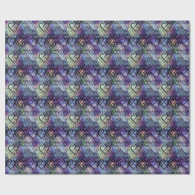 Inclusivity & Love Symbol Wrapping Paper (Flat)