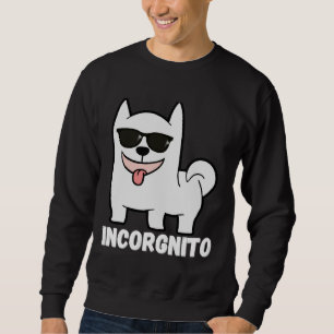Incognito Corgi Incorgnito Corgi  White Corgi  778 Sweatshirt