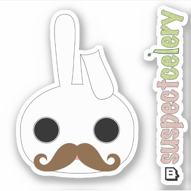 Incognito Moustache Bunny Emote SuspectCelery™ Log (Front)