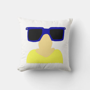 Incognito Moustache & Glasses Blonde Pillow