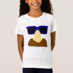 Incognito Moustache & Glasses Girls Baby Doll Tee