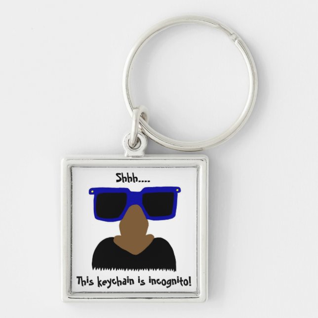 Incognito Moustache & Glasses Keychain (Front)