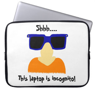 Incognito Moustache & Glasses Laptop Sleeve