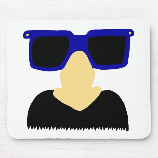 Incognito Moustache & Glasses Mousepad (Front)