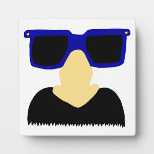 Incognito Moustache & Glasses Plaque