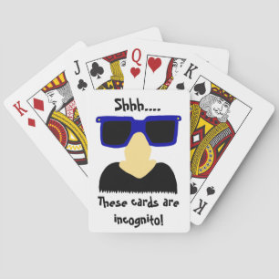 Incognito Moustache & Glasses Playing Cards