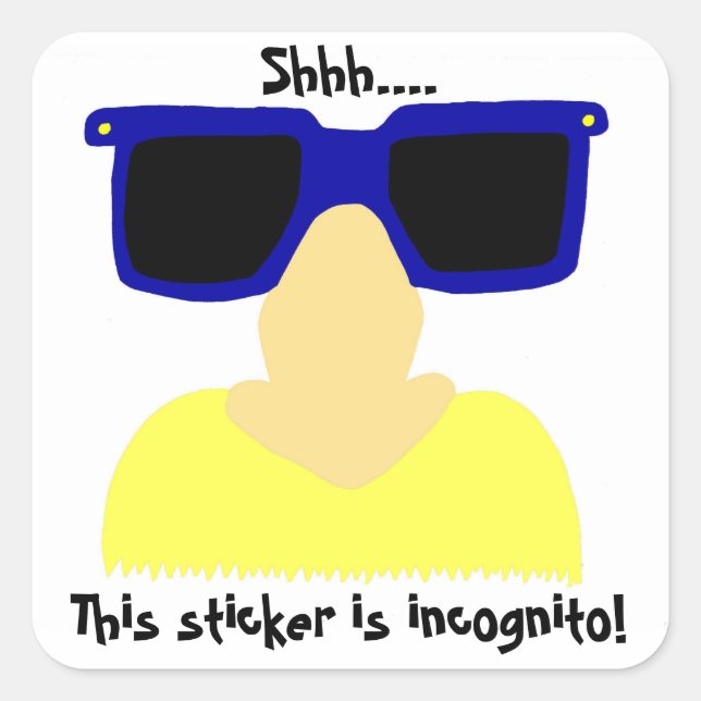 Incognito Moustache & Glasses Stickers - Set of 20 (Front)