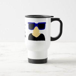 Incognito Moustache & Glasses Travel Mug