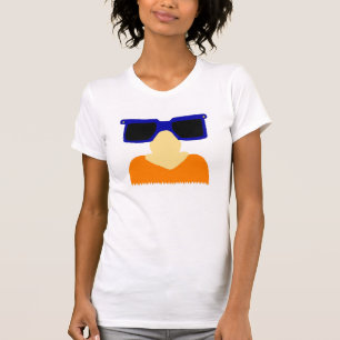 Incognito Moustache & Glasses Womens Casual Scoop T-Shirt