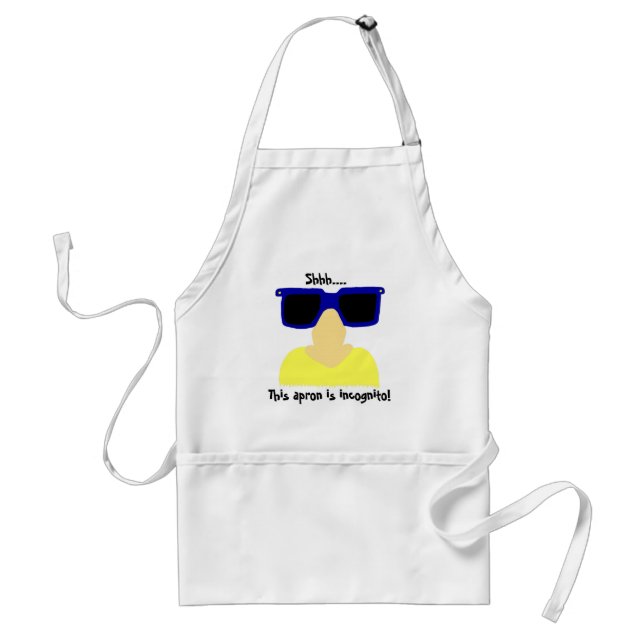 Incognito Mustache & Glasses Apron (Front)