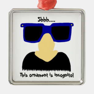 Incognito Mustache & Glasses Ornament