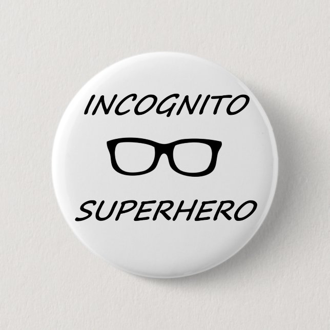 Incognito Superhero 01B 6 Cm Round Badge (Front)
