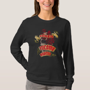 Income Auditor Inked Skull & Red Roses Tattoo T-Shirt